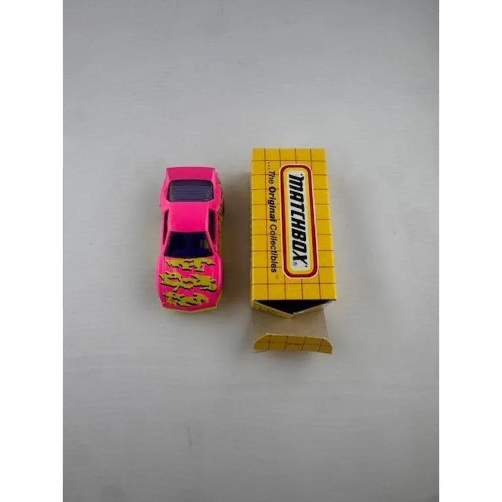 Matchbox Firebird Racer 1993 Pontiac Model 48 Pink Yellow Diecast Toy